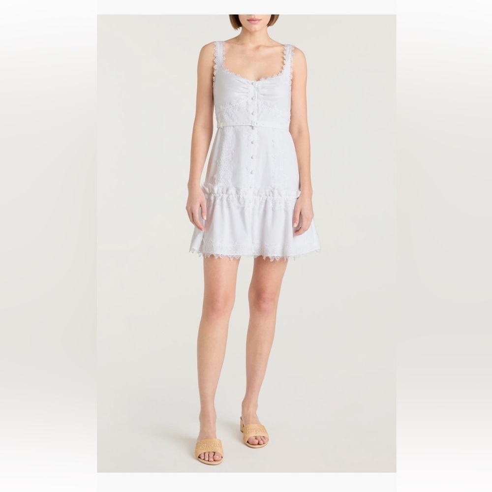 Cinq a Sept Aziza Lace Embellished Mini Dress Sleeveless Women's Size 4 NWT